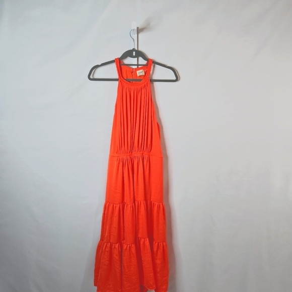 Elie Tahari Orange Maxi Dress Size 16 - Picture 2 of 11
